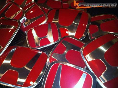 03 to 07 Honda Accord JDM Style Red H Front Emblem